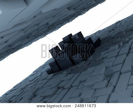 3d Futuristic Abstract Background . 3d Rendered Illustration