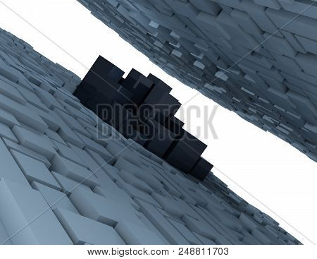 3d Futuristic Abstract Background . 3d Rendered Illustration