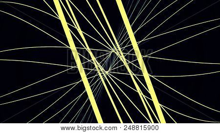 Loopable Background With Nice Abstract, Futuristic Colorful Lines. Colorful Abstract Wavy Streaks St
