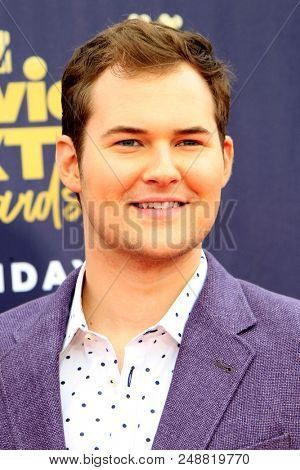 LOS ANGELES - JUN 16:  Justin Prentice at the 2018 MTV Movie And TV Awards at the Barker Hanger on June 16, 2018 in Santa Monica, CA