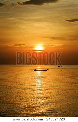 Boat On The Beach At Krabee Thailand