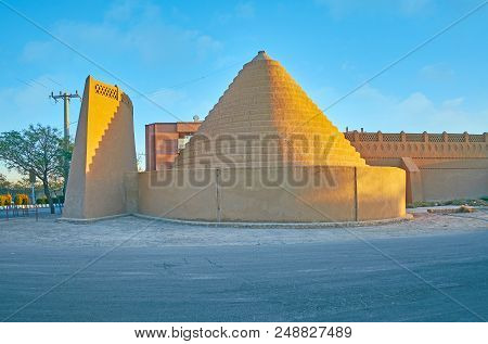 The Old Adobe Construction, Shaped As The Spiral Dome, Served As The Evaporative Cooler, Kerman, Ira