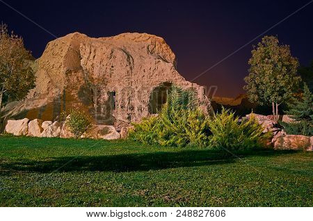 The Ancient Clay Ruins Of Dokhtar (maiden) Castle, Also Known As Anahita (nahid) Fire Temple, Surrou