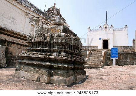 Front View Of Terina Basadi, Chandragiri Hill, Sravanabelgola, Karnataka India