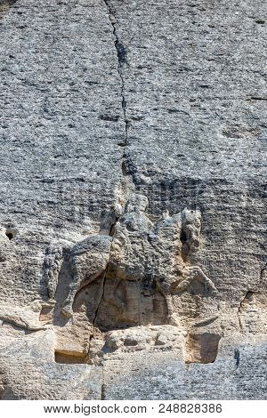 Medieval Rock Relief Madara Rider From The Period Of First Bulgarian Empire, Unesco World Heritage L