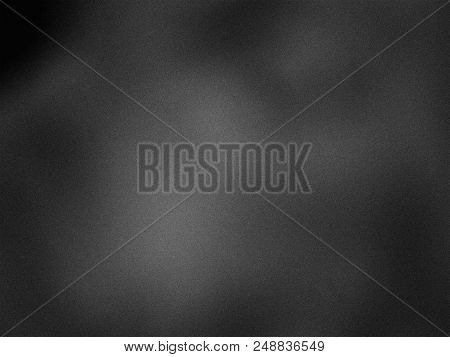 Black And White Film Background With Noise. Monochrome Vintage Gradient Surface Image. Overlay, Mult