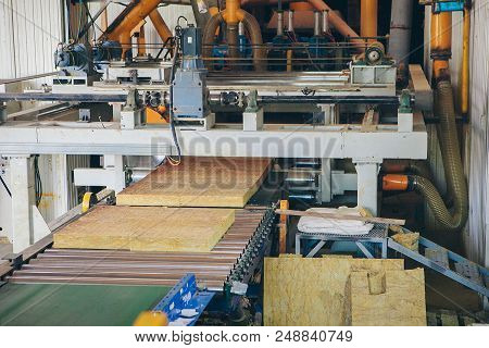 The Texture Of Mineral Wool For Insulating The Walls. Warehouse Of Products Ready For Import