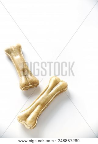 Dog Food Bones Isolated On White