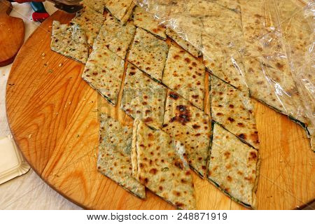 Soparnik Is A Pie With A Filling Of Swiss Chard. It Is The Most Famous Speciality Of The Dalmatian R