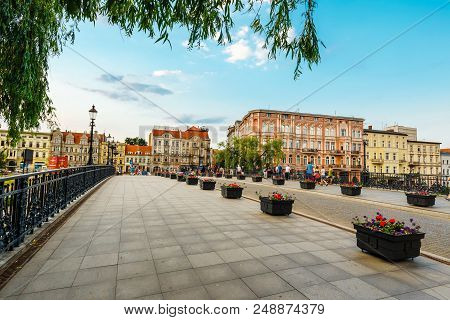 Bydgoszcz, Poland, May 31, 2018: Old Town In Bydgoszcz. Bydgoszcz Is Architecturally Rich City, With