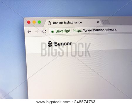 Amsterdam, The Netherlands - July 10, 2018: Website Of Bancor. The Bancor Network (bnt) Is A Decentr