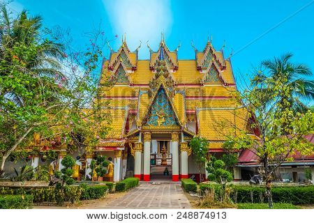 Wat Wang Wiwekaram Temple In Sangkhla Buri Kanchanaburi Thailand