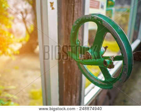 Old Iron Reel In The Park,vintage Reel