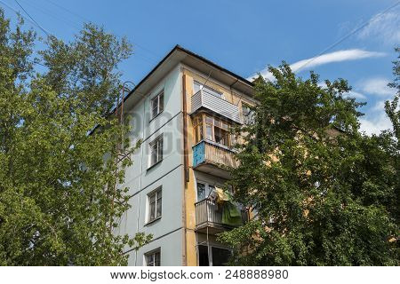 Soviet Style Apartment Block. Also Know As Panel Buildings. Kazakhstan (ust-kamenogorsk)