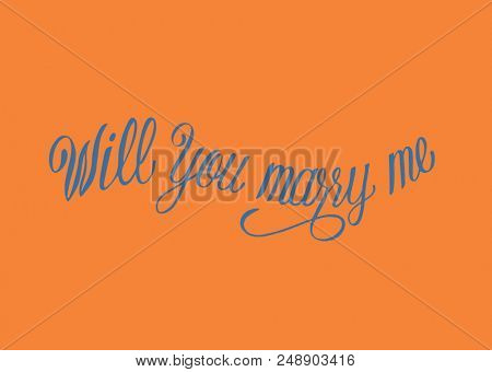 Will you marry me typography design