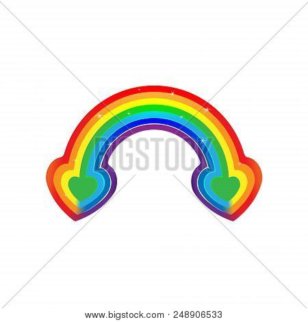 Two Heart Rainbow. Very Cool Vector Is When We Actually Combined The Two Hearts Together With A Rain