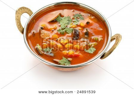 Sambar, Südindische Küche, auf weißem Hintergrund