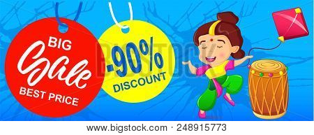 Happy Baisakhi Big Sale Concept Banner. Cartoon Illustration Of Happy Baisakhi Big Sale Vector Conce