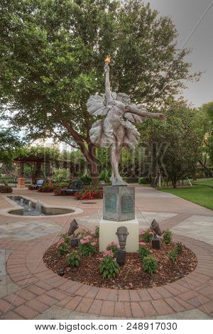 Statue Called Bloom By Artist Kathy Spalding At The Garden Of Hope And Courage