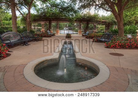 Fountain And Entryway Of The Garden Of Hope And Courage