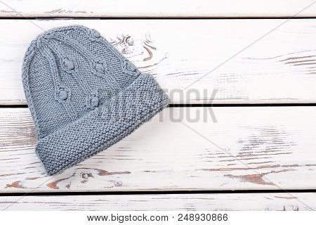 Grey Women's Tuque, Flat Lay.