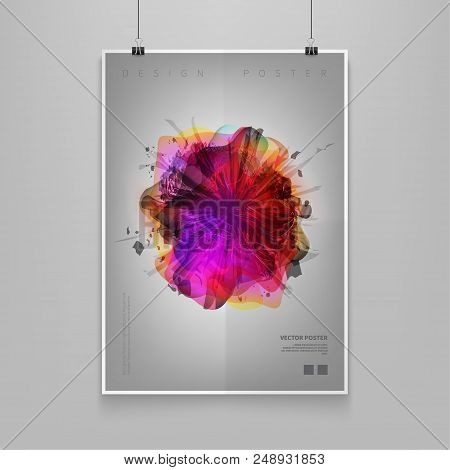 Stock Vector Illustration Fluid Shapes Poster Covers With Modern Hipster And Memphis Background Colo