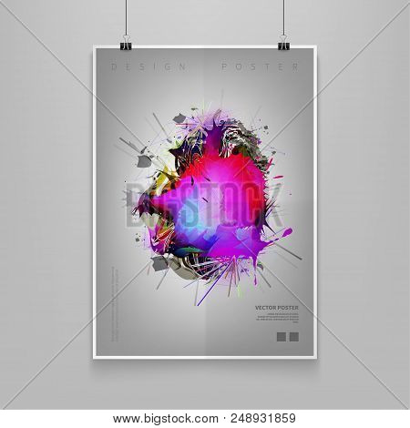 Stock Vector Illustration Fluid Shapes Poster Covers With Modern Hipster And Memphis Background Colo