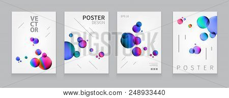 Stock Vector Illustration Set Fluid Shapes Poster Covers With Modern Hipster And Memphis Background 