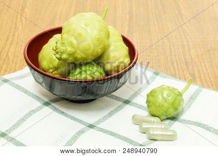 Vegetable And Herb, Noni, Morinda Citrifolia, Great Morinda, Indian Mulberry, Beach Mulberry Or Chee