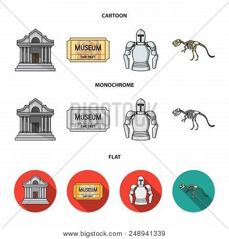 Picture, Sarcophagus Of The Pharaoh, Walkie-talkie, Crown. Museum Set Collection Icons In Cartoon, F