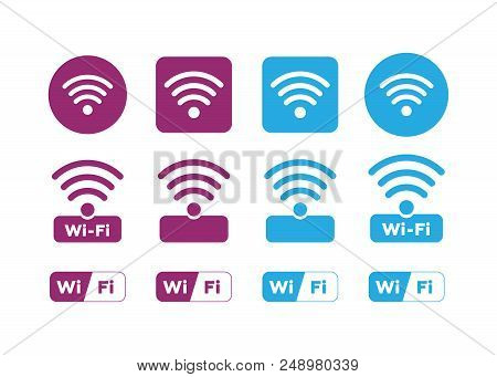Wireless And Wifi Icons. Wireless Network Symbol Wifi Icon. Wireless And Wifi Vector