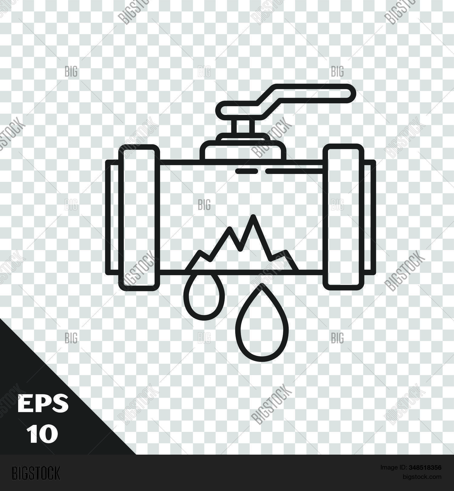 Black Line Broken Vector & Photo (Free Trial) | Bigstock