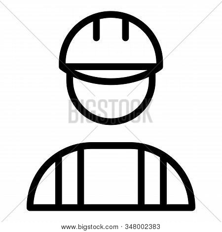 Worker Silhouette Icon. Outline Worker Silhouette Vector Icon For Web Design Isolated On White Backg