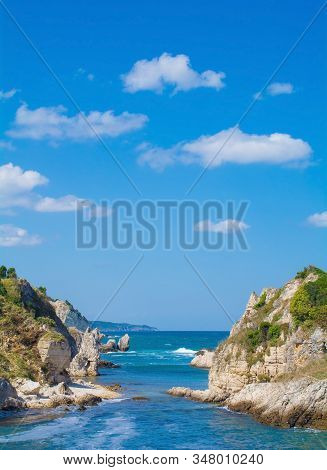 Looking Out Onto The Black Sea At Kilimli Bay, Near Agva, Sile, In North West Turkey