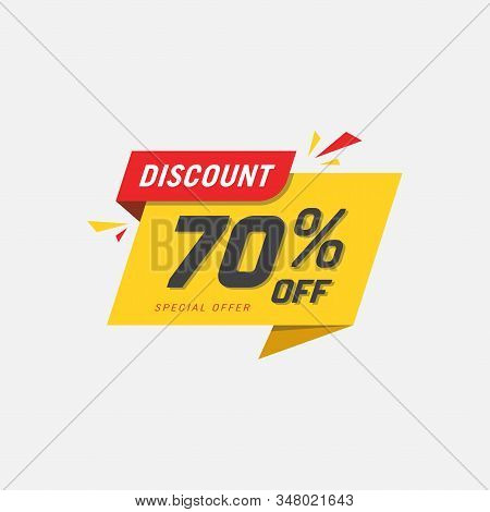 Sales Vector Badges For Labels, Percent Sale Label Symbols, Tags, Web Stickers, Discount Origami Sig