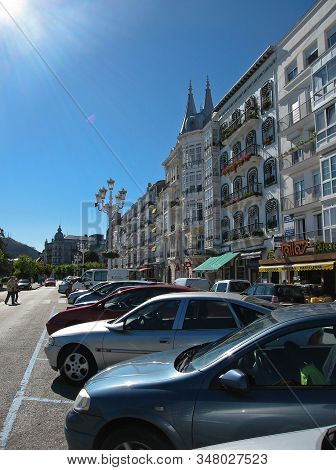 Cars On The Streets Of Castro Urdiales, Spain
