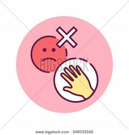 Do Not Hold The Evil Color Line Icon. Try Not To Hold Negative Inside. Do Not Not Hold Grudges. Pict