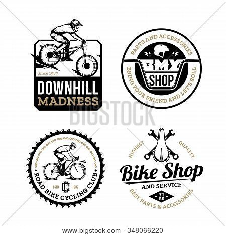 Bike Shop, Club, Bicycle Service, Mountain And Road Biking Badge