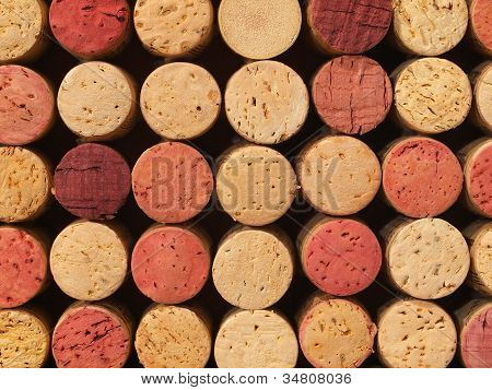 Used Wine Corks Pattern For Background