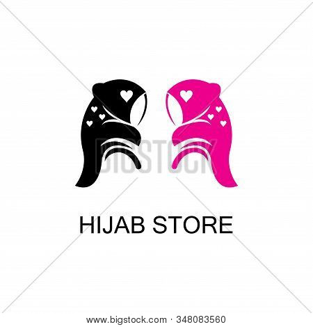 Muslimah Hijab Logo Template Vector Illustration Design