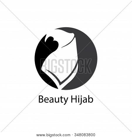 Muslimah Hijab Logo Template Vector Illustration Design