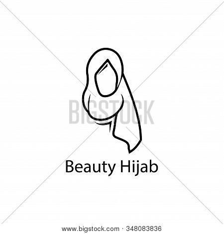 Muslimah Hijab Logo Template Vector Illustration Design