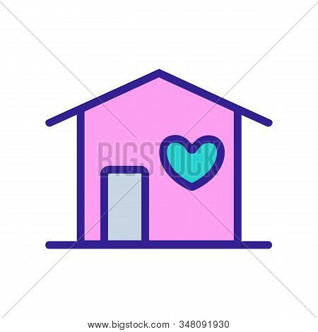 House Of The Old Vector Icon. Thin Line Sign. Isolated Contour Symbol Illustration
