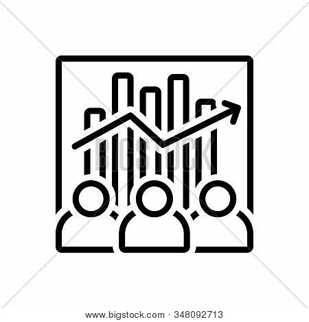Black Line Icon For Team-efficiency Capacity Efficiency Competency Ability Accomplish Analysis Colla