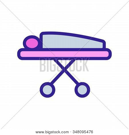 Patient On The Couch Icon Vector. Thin Line Sign. Isolated Contour Symbol Illustration