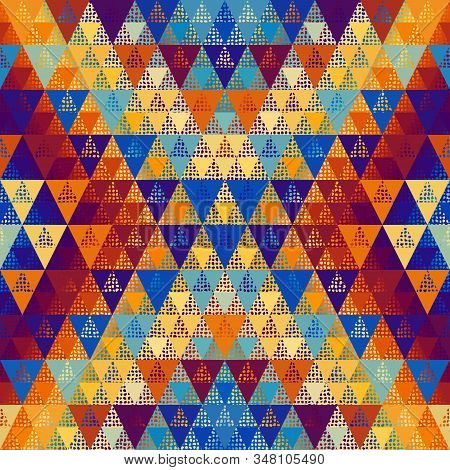 Seamless Vector Pattern Background Of A Triangles.