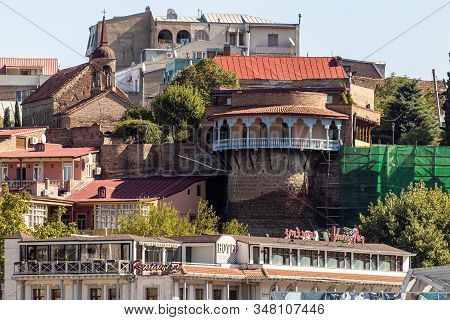 Tbilisi, Georgia, October 14, 2019 : Queen Darejan Palace, Aka Sachino Palace And A Small Convent Lo