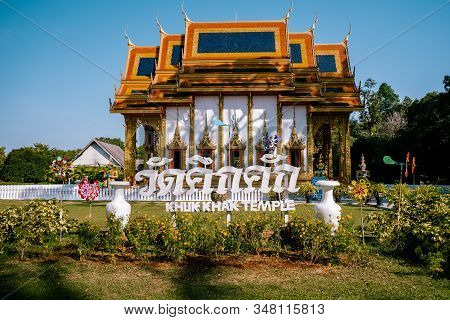 Khuk Khak Temple , Khao Lak Thailand, Buddhist Temple Khuek Khak Temple On A Sunny Day