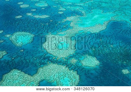 Aerial Of The Famous Great Barrier Reef