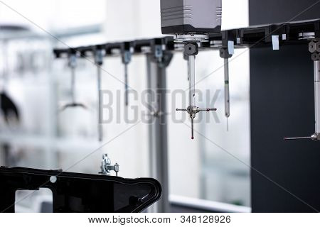Close Up Of Professional Automatic 3d Measuring System Machine For Plastic Moldings, Industrial And 
